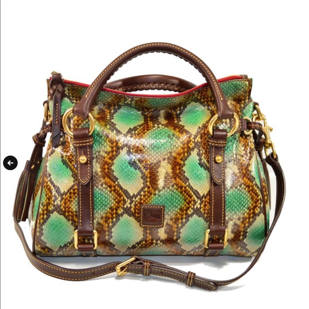 Dooney and Bourke Green Python Satchel